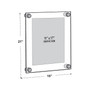 Azar Floating Frame with Standoff Caps, 11" x 17", Clear/Gold Acrylic, 4/Pack (105508-GLD-4PK)