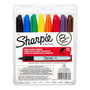 Sharpie® Permanent Markers, Fine Point, Assorted Colors, 8 Per Set, 2 Sets (SAN30078-2)