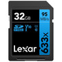 Lexar Professional 633x 32GB SDHC Memory Card, Class 10, UHS-I (LSD32GCB1NL6332)