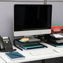 Mind Reader Elevate Collection Metal Monitor Stand, Holds up to 40 lbs., Black, 2/Pack (2METMONST-BLK)