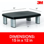 3M Adjustable Monitor Stand, Holds up to 80 lbs. Height Adjustable From 1 in. to 5 7/8 in. (MS80B)
