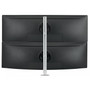 Atdec Adjustable Dual Stack Heavy Monitor Desk Mount for Flat/Curved Monitors up to 49", Silver (AWMS-2-LTH75-H-S)