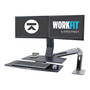 Ergotron WorkFit-A Dual Monitor Stand, Up to 24" Monitors, Black/Polished Aluminum (24-316-026)