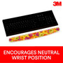 3M™ Gel Wrist Rest for Keyboards, Daisy Design, Easy to Clean Cover, Non-skid Backing (WR308DS)