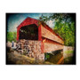 Trademark Fine Art 'Old Covered Bridge' 22" x 32" Canvas Art (65dd6673e8837636b11dbec1_ud)