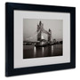 Trademark Fine Art 'Tower Bridge I' 11" x 14" Black Frame Art (65dd6705e8837636b11dc471_ud)