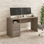 Bush Furniture Cabot 60"W x 23"D Computer Desk with Drawers, Ash Gray (WC31260)