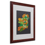 Michael Tompsett 'Ireland Text Map 6' Matted Framed Art - 16x20 Inches - Wood Frame (65dd6723e8837636b11dc5dd_ud)