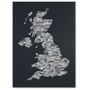 Trademark Fine Art Michael Tompsett 'UK Cities Text Map 4' Canvas Art 14x19 Inches (65dd6724e8837636b11dc5e5_ud)