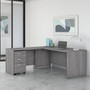 Bush Business Furniture Studio C 72W x 30D L Shaped Desk with Mobile File Cabinet and 42W Return, Platinum Gray (STC007PGSU)