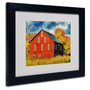 Trademark Fine Art 'Red Barn In Autumn' 11" x 14" Black Frame Art (65dd6759e8837636b11dc7b5_ud)