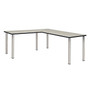 Regency Kee 60" L-Desk with 42" Return, Maple/Chrome (ML602442PLBPCM)