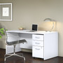 Bush Business Furniture Studio C 60W x 30D Office Desk with Mobile File Cabinet, White (STC014WHSU)