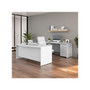 Bush Business Furniture Studio C 72" U-Shaped Desk with 2 Mobile File Cabinets, White (STC073WHSU)