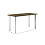 HON Coze 48"W Desk, Florence Walnut and Silver (HONRPL2448FWP6)