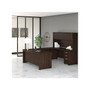 Bush Business Furniture Studio C 72" W U Shaped Computer Desk, Hutch and Mobile File Cabinet Bundle, Black Walnut (STC003BWSU)