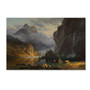 Trademark Fine Art 'Indians Spear Fishing 1862' 30" x 47" Canvas Art (65dd6812e8837636b11dcd2c_ud)