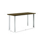 HON Coze 54"W Desk, Florence Walnut and Silver (HONRPL2454FWP6)