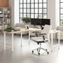 Bush Business Furniture Hustle 72W x 30D L Shaped Computer Desk with Metal Legs, Natural Elm (HUS001NE)