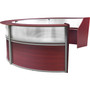 Regency Marque 142"W Curved Reception Desk Workstation, Mahogany (77294MH)
