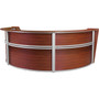 Regency Marque 144"W Curved Reception Desk Workstation, Cherry (77293CH)