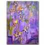Trademark Fine Art Purple Orchids by Wendra-Canvas Art Ready to Hang 14x19 Inches (65dd685be8837636b11dce9e_ud)