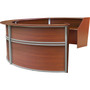Regency Marque 142"W Curved Reception Desk Workstation, Cherry (77314CH)