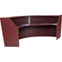 Regency Marque 124.5"W Curved Reception Desk Workstation, Mahogany (77292MH)