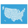 Trademark Fine Art Michael Tompsett 'AZUL-USA States Text Map' Canvas Art 14x19 Inches (65dd6878e8837636b11dcf82_ud)