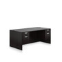 Offices To Go Superior Laminate Double Pedestal Desk, BBF/FF, American Espresso, 29 1/2"Hx71"Wx36"D (65dd6895e8837636b11dd03c_ud)