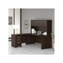 Bush Business Furniture Studio C 72"W L Shaped Desk, Hutch, Mobile File Cabinet + 42" W Return Bundle, Black Walnut (STC006BWSU)