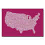 Trademark Fine Art Michael Tompsett 'US City Map X' Canvas Art 16x24 Inches (65dd695ae8837636b11dd44a_ud)