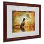Trademark Fine Art 'The Robin' 16" x 20" Wood Frame Art (65dd69dce8837636b11dd634_ud)