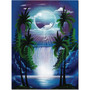 Trademark Global Conrad "Moon Over the Waterfall II" Canvas Art, 24" x 18" (65dd69dce8837636b11dd639_ud)
