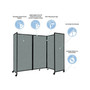 Versare The Room Divider 360 Freestanding Mobile Partition, 72"H x 102"W, Charcoal Gray (1172307)