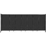 Versare StraightWall Freestanding Mobile Partition, 72"H x 186"W, Black Fabric (1472702)