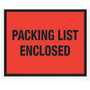 SI Products Packing List Envelopes, 7" x 5.5", Red Full Face, "Packing List Enclosed", 1000/Case (ENVPQ22)