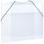 JAM Paper Plastic Portfolio with Elastic Closure, Large, 11 x 15 x 1/2, Clear Grid, Sold Individually (6102 001)