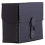 JAM Paper Kraft Portfolio with Button and String, Small Wide, 4 1/4 x 6 1/4 x 2, Black Recycled, Sold Individually (3536844)