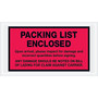 Tape Logic® "Packing List Enclosed" Envelopes, 5 1/2" x 10", Red, 1000/Case (PL427)