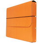 JAM Paper Thick Portfolio File Carrying Case with Elastic Band, 10 x 1 1/4 x 13 1/4, Orange, Sold Individually (2154512317)