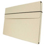 JAM Paper Thin Portfolio File Carrying Case with Elastic, 9 1/4 x 1/2 x 12 1/2, Natural Kraft, Sold Individually (154528546)