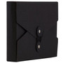 JAM Paper Kraft Portfolio with Button and String, Video Size, 5 1/2 x 8 1/2 x 1, Black Recycled, Sold Individually (3036BLACK)