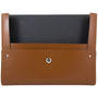 JAM Paper® Italian Leather Portfolios With Snap Closure, 10 1/2 x 13 x 3/4, Brown, 12/Pack (2233320843B)