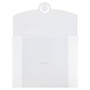 JAM Paper® Plastic Portfolio with Circular Tuck Flap Closure, 8 1/2 x 6 1/2 x 1/4, Clear Frost, 24/Pack (3788B)