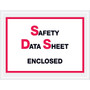 Tape Logic® SDS Envelopes, "Safety Data Sheet Enclosed", 6 1/2" x 5", Printed Clear, 1000/Case (PL495)