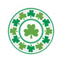 Amscan Lucky Shamrocks St. Patrick's Day Round Plate, Green, 8/Set, 9 Sets/Pack (551453)