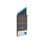 Parker Quink Fountain Cartridge Pen Refill, Blue Ink, 5/Pack (1950208)