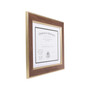 Lawrence Frames Polyurethane Document Frame, Walnut/Gold (1891)