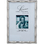 Lawrence Frames 4" x 6" Metal Bamboo Design Picture Frame, Silver (710146)